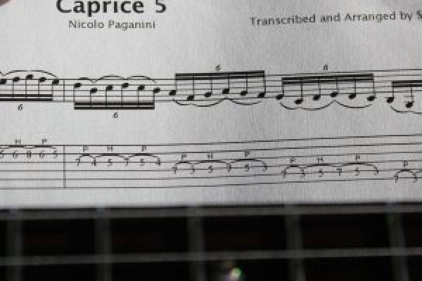 Paganini Caprice No. 5 - Sheet Music and Guitar Tabs